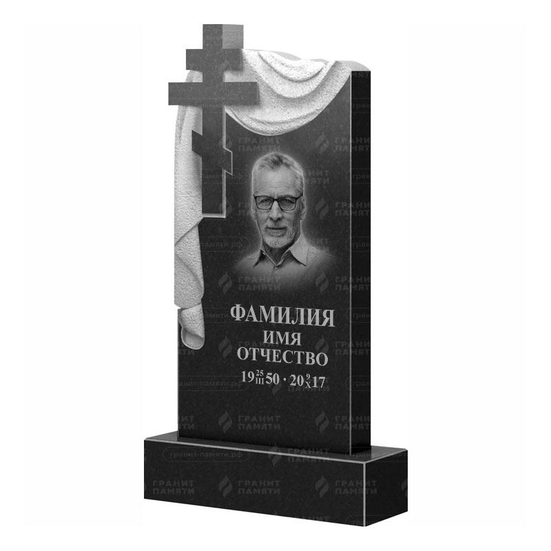 Памятники из гранита с крестом в Улан‑Удэ | Гранитный памятник ФГ-085