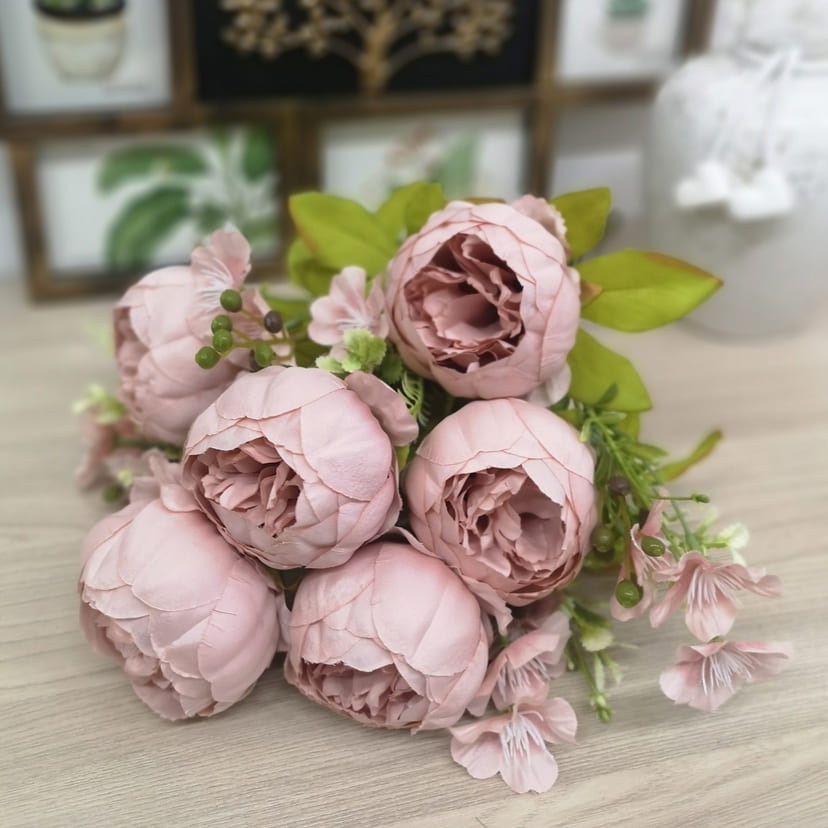 Искусственные цветы в Улан‑Удэ | Цветы искусственные «Пионы», розовый, винтаж, букет