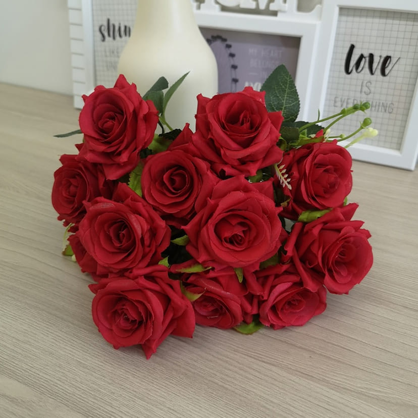 Искусственные цветы в Улан‑Удэ | Цветы искусственные «Розы острые», красные, букет