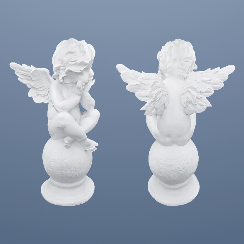 Скульптуры из искусственного мрамора в Улан‑Удэ | Скульптура ангел на шаре №1