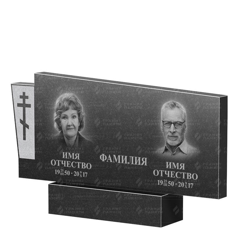 Памятники из гранита двойные в Улан‑Удэ | Двойной гранитный памятник ФГ-137