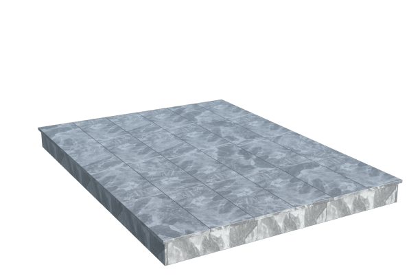 Площадки на могилу в Улан‑Удэ | Площадка с вертикальной (15 см) мраморной облицовкой