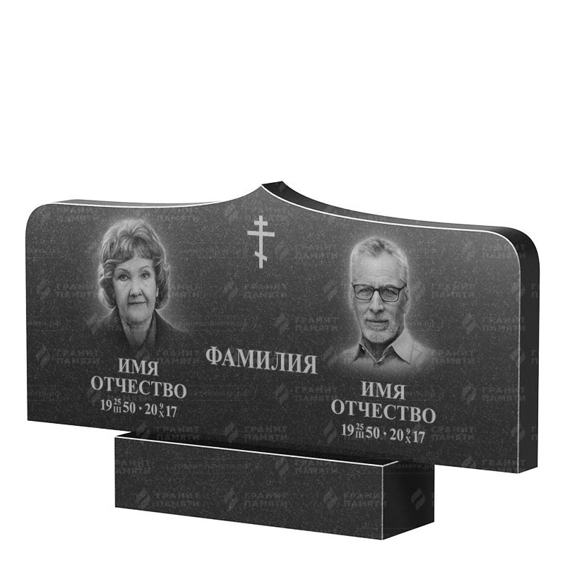 Гранитные памятники в Улан‑Удэ | Двойной гранитный памятник ФГ-260