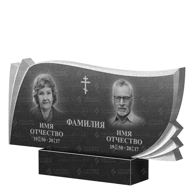 Гранитные памятники в Улан‑Удэ | Двойной гранитный памятник ФГ-265