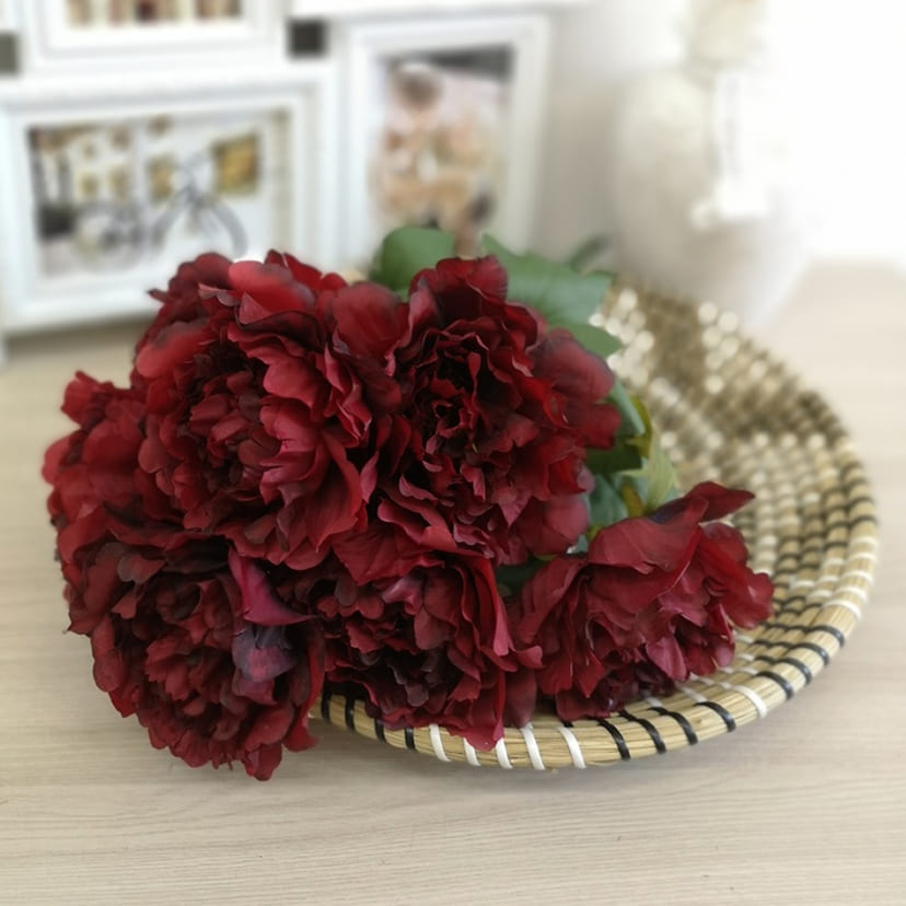 Искусственные цветы в Улан‑Удэ | Цветы искусственные «Пионы», бордовые, букет