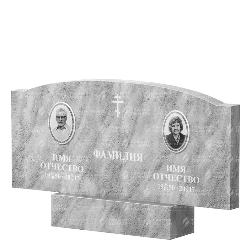Памятники из мрамора в Улан‑Удэ | Двойной мраморный памятник ФМ-257