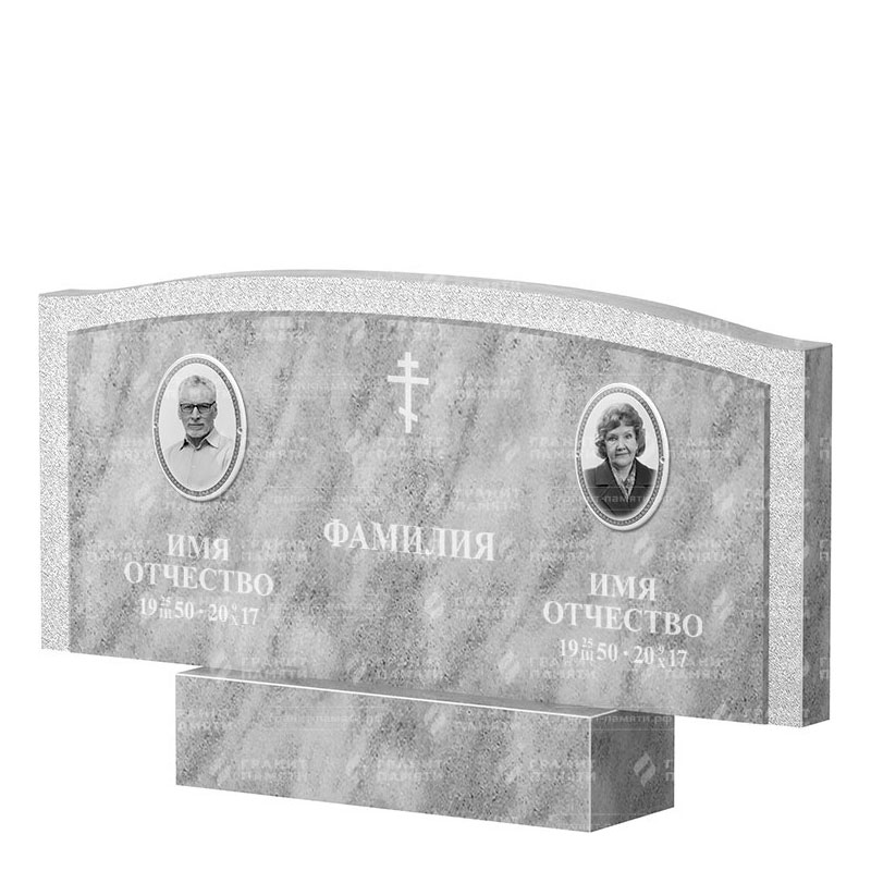 Памятники из мрамора в Улан‑Удэ | Двойной мраморный памятник ФМ-131