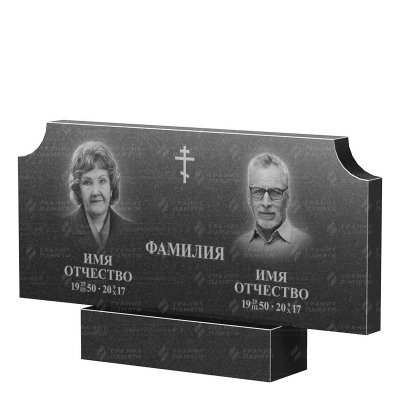 Памятники из гранита двойные в Улан‑Удэ | Двойной гранитный памятник ФГ-253