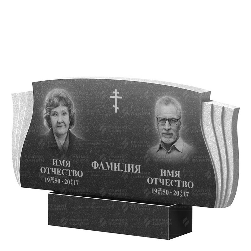 Гранитные памятники в Улан‑Удэ | Двойной гранитный памятник ФГ-264