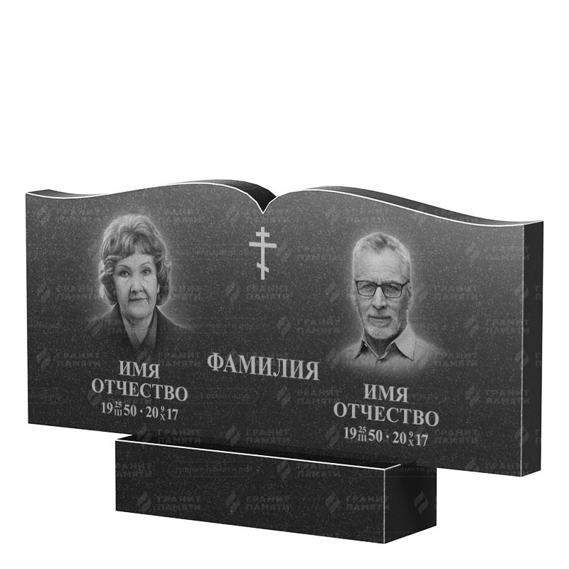 Гранитные памятники в Улан‑Удэ | Двойной гранитный памятник ФГ-259