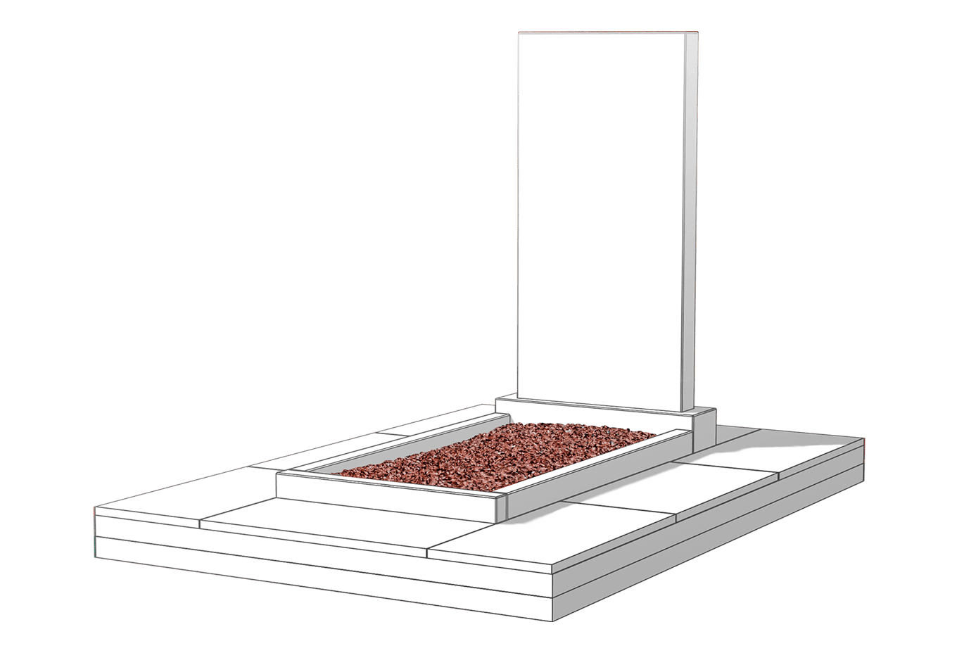 Засыпка цветника камушками в Улан‑Удэ