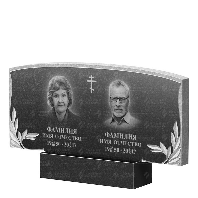 Памятники из гранита двойные в Улан‑Удэ | Двойной гранитный памятник ФГ-135