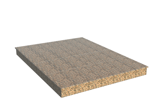 Площадки на могилу в Улан‑Удэ | Площадка с вертикальной (15 см) облицовкой Южно-султаевским гранитом