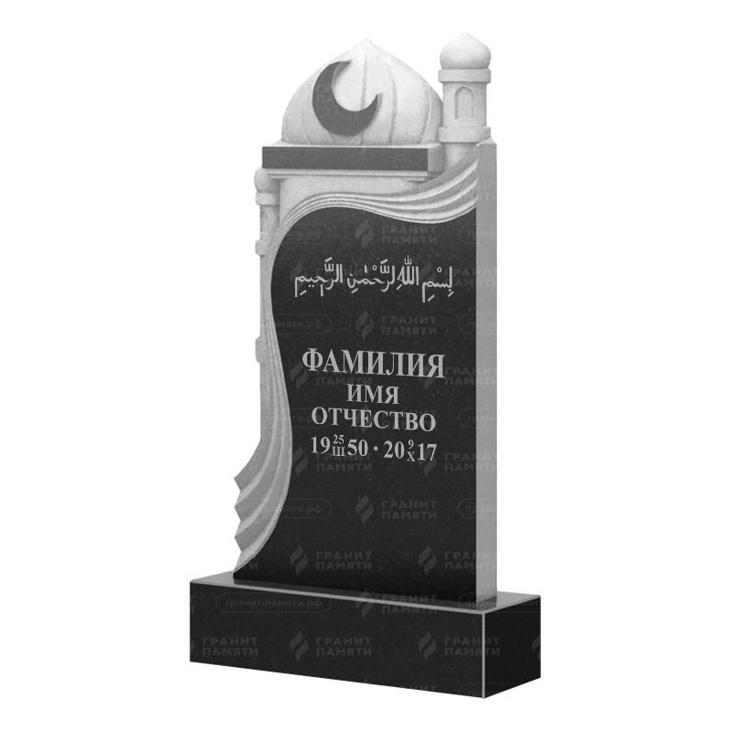Мусульманские памятники на могилу в Улан‑Удэ | Гранитный памятник ФГ-228