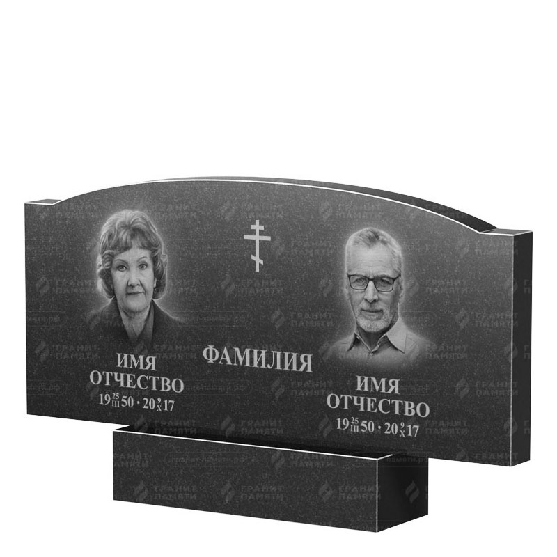 Гранитные памятники в Улан‑Удэ | Двойной гранитный памятник ФГ-257