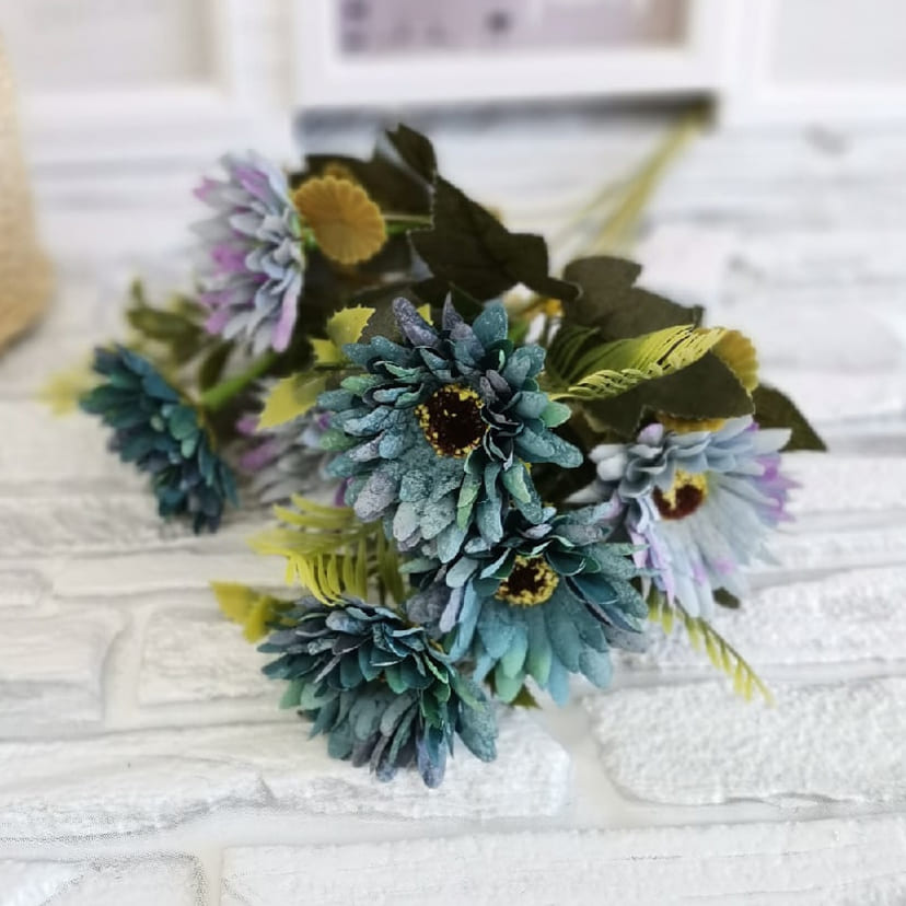 Искусственные цветы в Улан‑Удэ | Цветы искусственные «Ромашки», фиолетово-голубые, букет