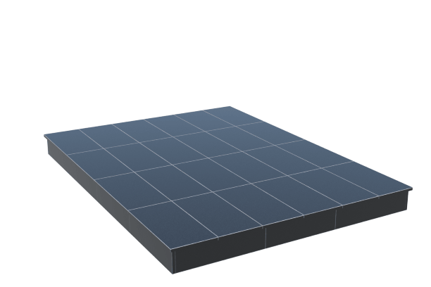 Площадки на могилу в Улан‑Удэ | Площадка с вертикальной (15 см) облицовкой гранитом Габбро