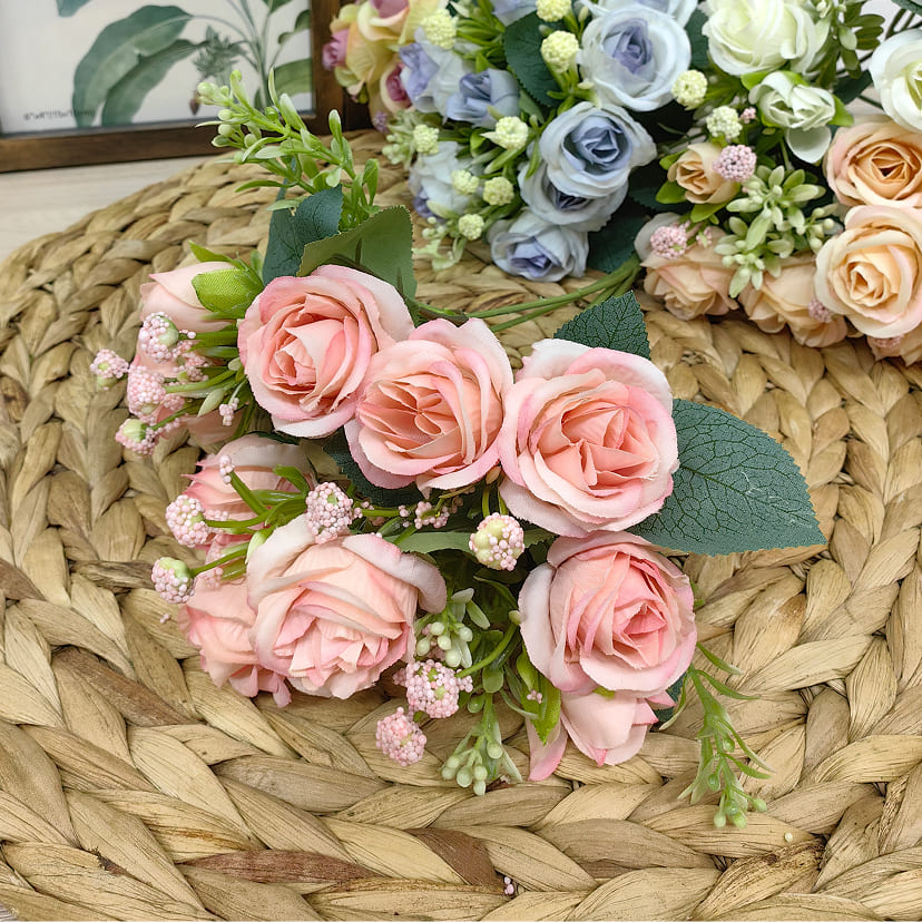 Искусственные цветы в Улан‑Удэ | Цветы искусственные «Розы», нежно-розовые, букет