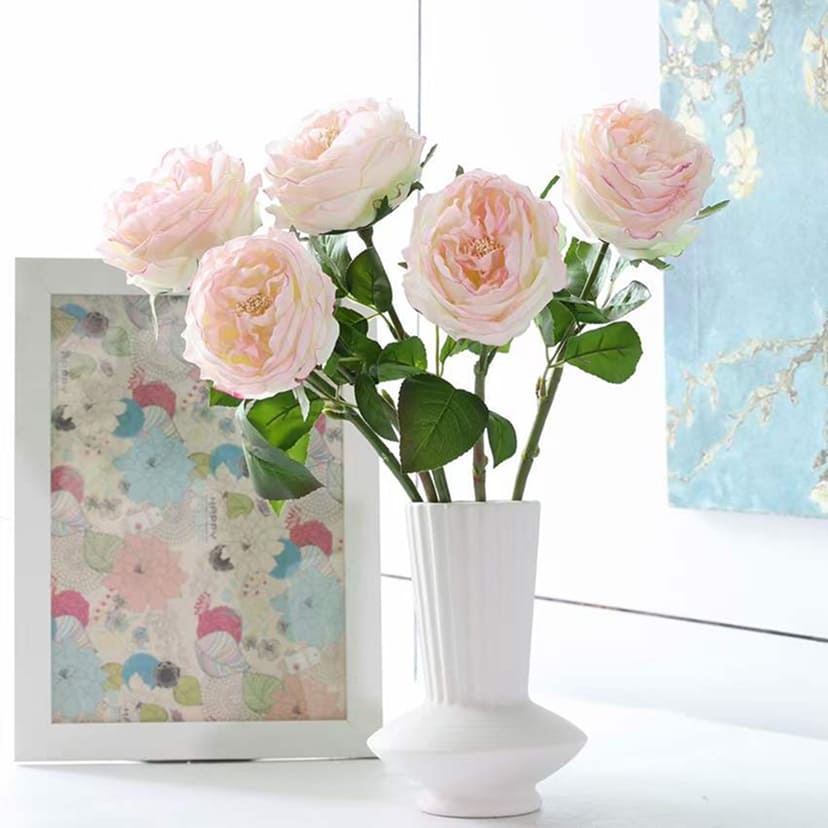 Искусственные цветы в Улан‑Удэ | Цветок искусственный «Роза пионовидная», молочно-розовая, одиночный