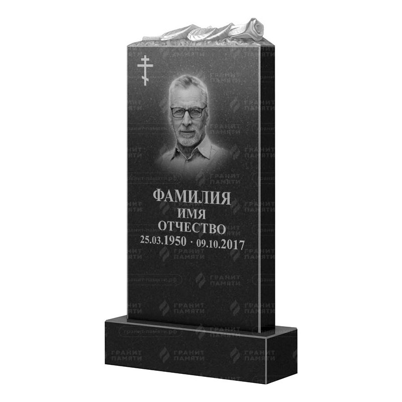 Памятники из гранита с цветами в Улан‑Удэ | Гранитный памятник ФГ-105